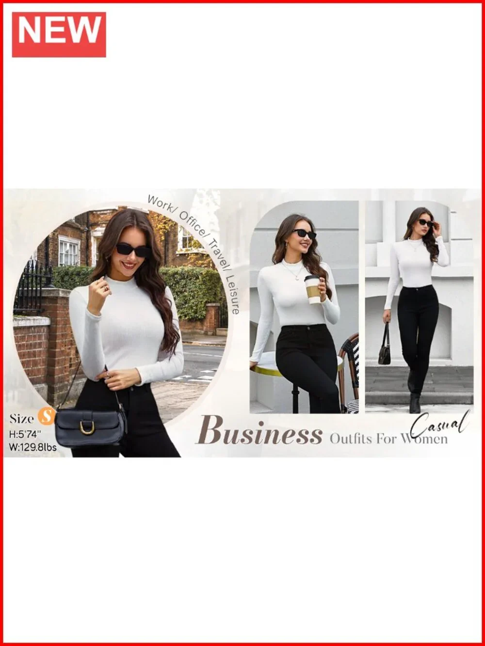 Ribbed Knit Mock Neck Long Sleeve Slim Fit Top